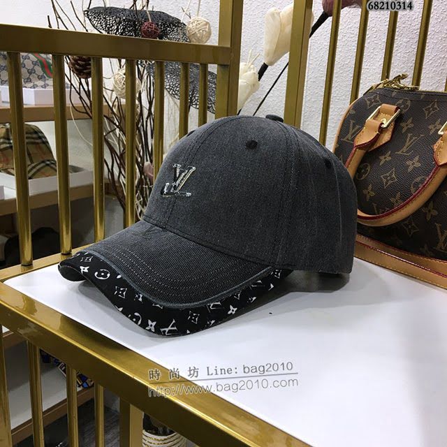 LV男女同款帽子 路易威登重工刺繡棒球帽鴨舌帽  mm1396